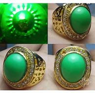 Batu Cincin Warna Hijau Menyala